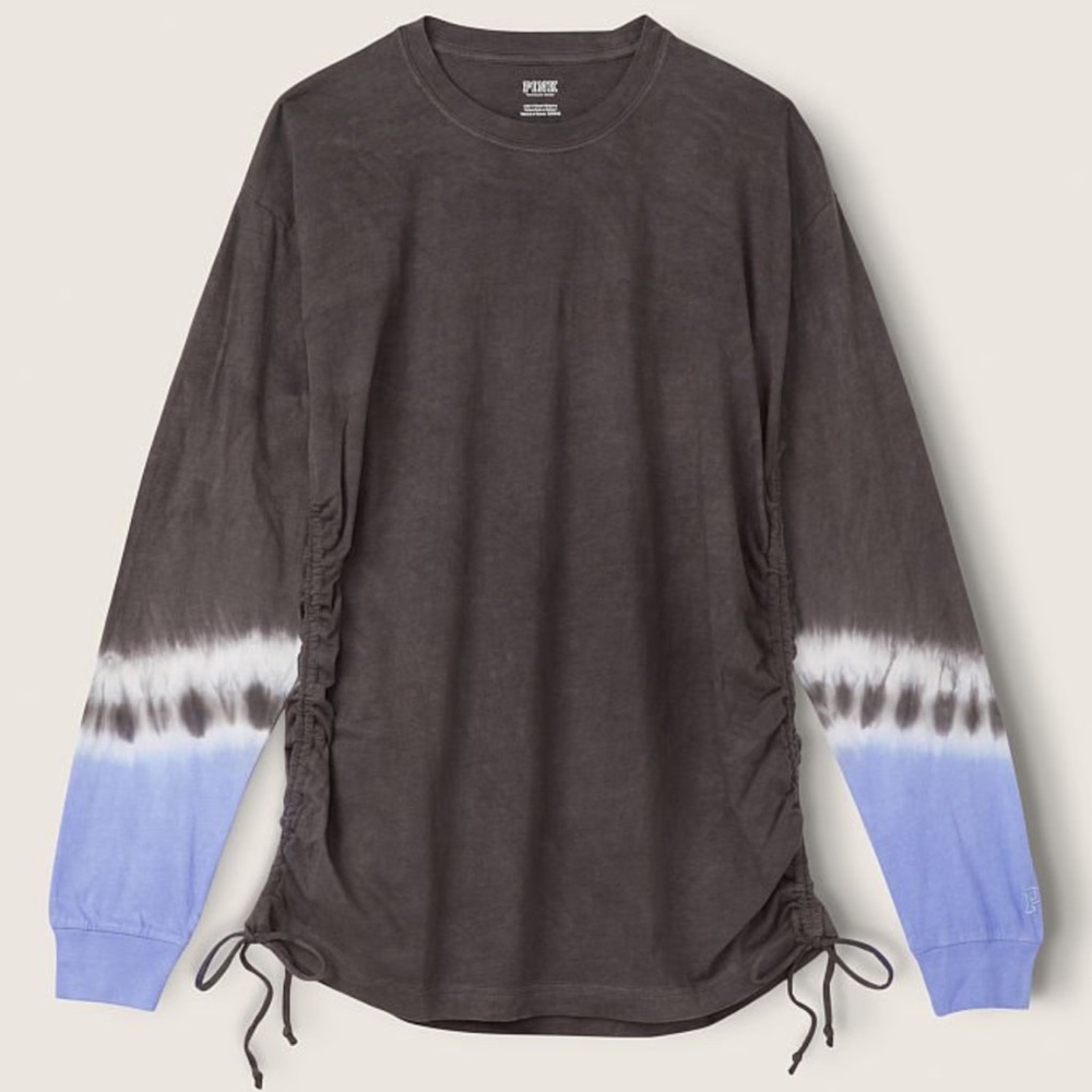 “PINK” Victoria’s Secret CAMPUS LONG SLEEVE RUCHED TEE!